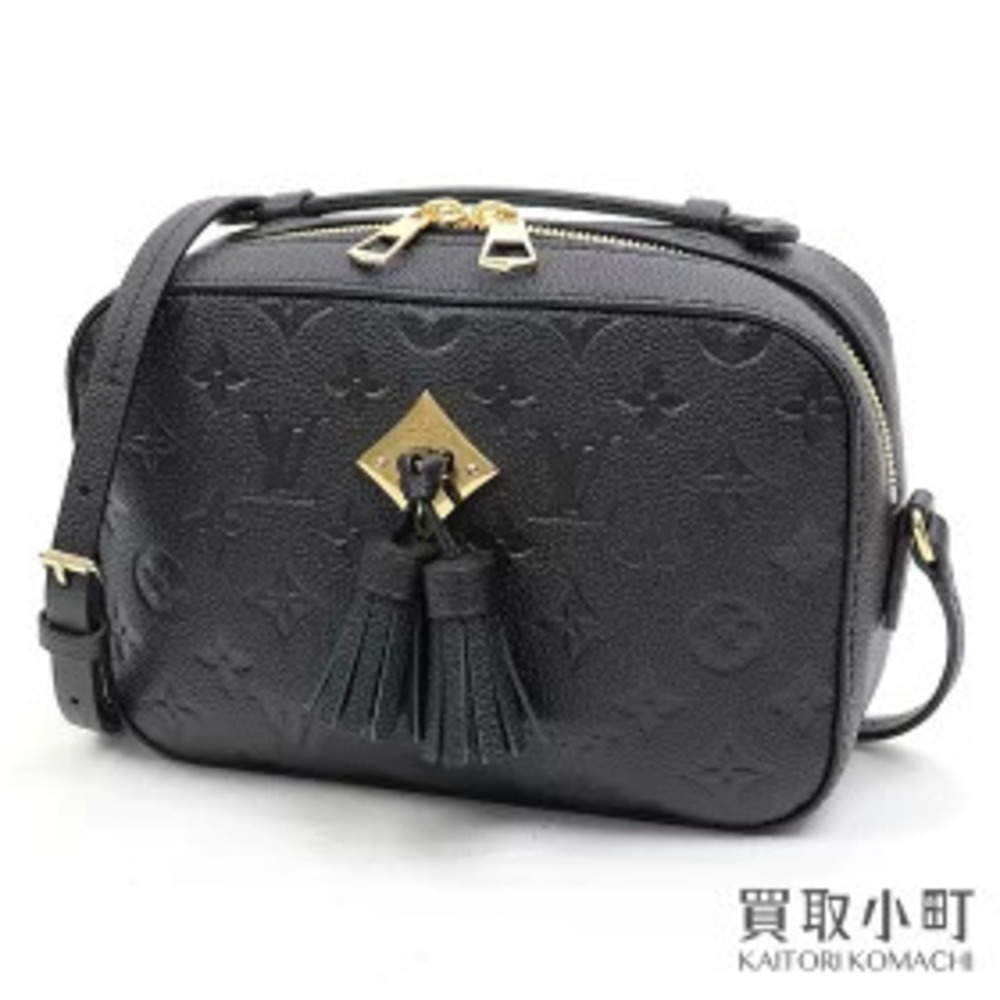Louis Vuitton Saintonge Noir Black Monogram Empreinte Leather Camera Bag
